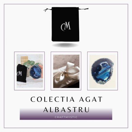 Felie de Agat Albastru in Forma Neregulata - Stimuleaza Creativitatea si Echilibrul Emotional [8]