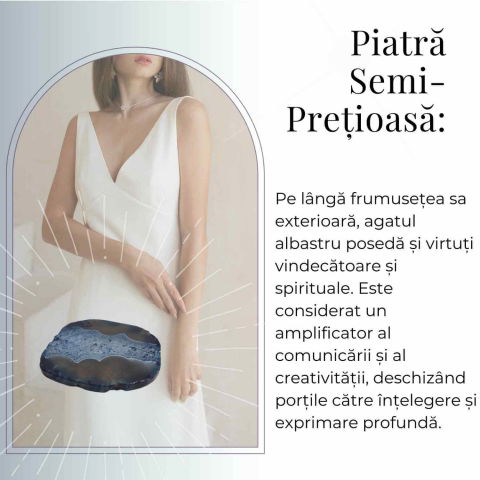 Felie de Agat Albastru 6-7 cm in Forma Neregulata [3]