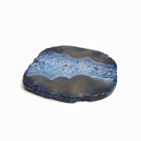 Creativitate si Inspiratie - Felie de Agat Albastru 6-7 cm in Forma Neregulata