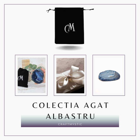 Felie de Agat Albastru 7-8 cm  forma neregulata– Calm si Claritate Mentala [5]