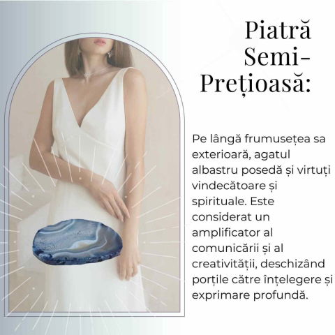 Felie de Agat Albastru 7-8 cm  forma neregulata– Calm si Claritate Mentala [1]