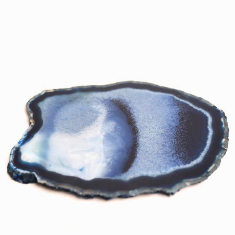 Cristale și Pietre Semiprețioase - Felie de Agat Albastru 15-16 cm – Calm si Claritate Mentala
