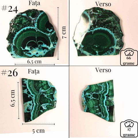 Felie unicat cu Malachit, Crisocola, Stalactite, Cornetite - Protectie si echilibru energetic [18]