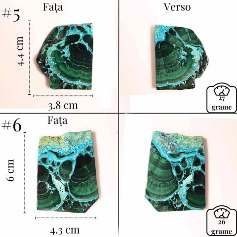 Felie unicat cu Malachit, Crisocola, Stalactite, Cornetite - Protectie si echilibru energetic [1]