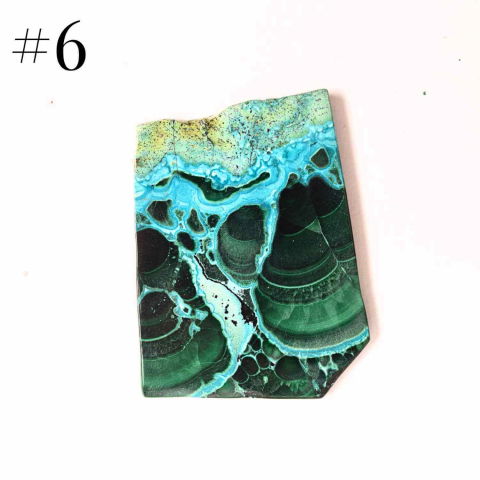 Pietre Rulate - Felie unicat cu Malachit, Crisocola, Stalactite, Cornetite - Protectie si echilibru energetic