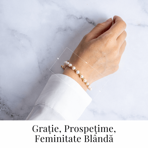 Bratara cu perle si detalii aurii – Eleganta care nu se demodeaza [1]