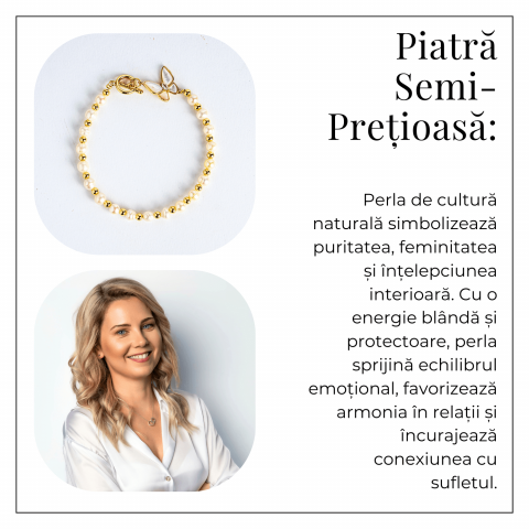 Bratara cu perle si detalii aurii – Eleganta care nu se demodeaza [5]