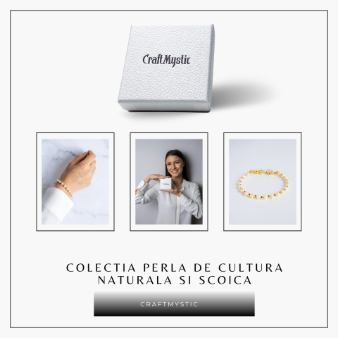 Bratara cu perle si detalii aurii – Eleganta care nu se demodeaza [7]