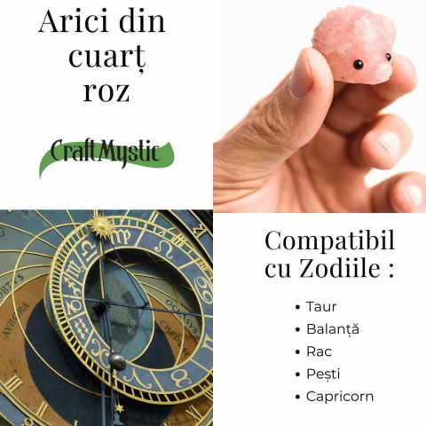 Figurina arici din Cuart Roz – Vindecare emotionala si iubire [2]