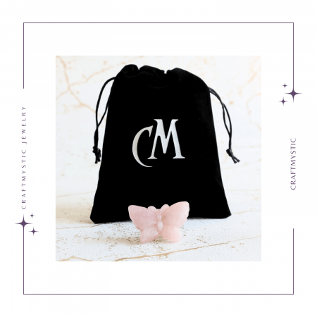 Figurina Fluture din Cuart Roz Natural, 5 cm - Incurajeaza Iubirea de Sine si Armonia Emotionala [6]