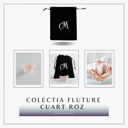 Figurina Fluture din Cuart Roz Natural, 5 cm - Incurajeaza Iubirea de Sine si Armonia Emotionala [8]