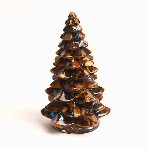 Berbec - Figurina Bradut cu Ochi de Tigru – Protectie si Incredere