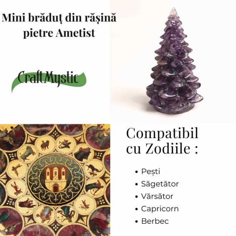 Figurina Bradut cu Ametist – Calm si Protectie Spirituala [3]