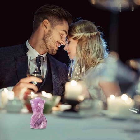 Forma bust femeie din cristal natural Ametist 4 cm sculptat manual [3]