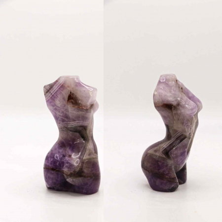 Forma bust femeie din cristal natural Ametist 4 cm sculptat manual [4]