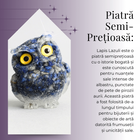 Figurina Bufnita din Lapis Lazuli – Talisman de Intelepciune si Protectie [5]