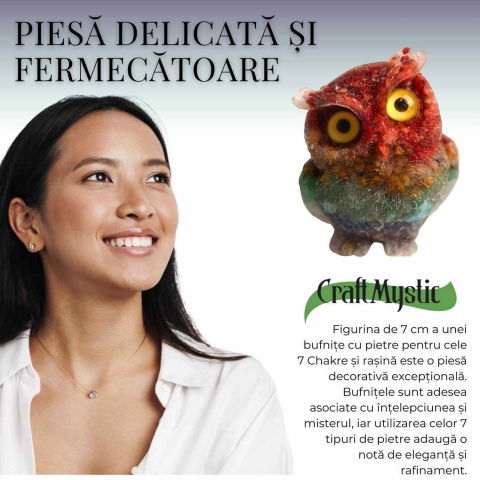 Figurina Bufnita 7 Chakre din Pietre Naturale, Armonie si Echilibru [7]