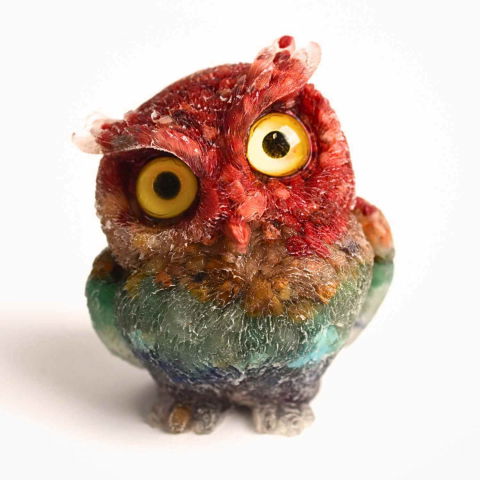 Figurina Bufnita 7 Chakre din Pietre Naturale, Armonie si Echilibru [9]