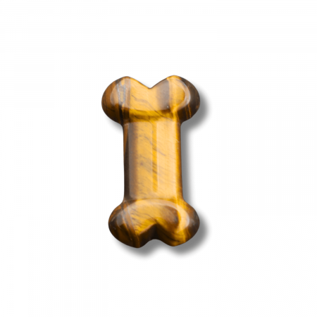 Figurina in Forma de Os din Cristale Naturale - Ametist, Ochi de Tigru, Obsidian si Cuart Roz, 30mm [8]