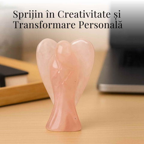 Ingeras din cuart roz 50-55 mm – Energie de iubire și protectie blanda [1]