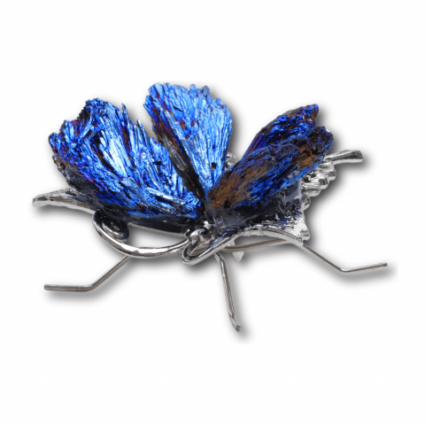 Figurina Fluture din Turmalina Neagra Electroplacata - Protectie si Transformare [1]