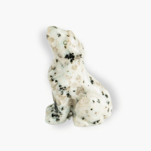 Figurina Lup din Piatra Lunii Curcubeu - Energie si Protecte Spirituala [8]