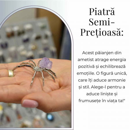 Figurina Paianjen Ametist - Echilibru Emotional si Protectie Energetica [4]