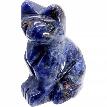 Obsidian - Figurina 5 cm inger din cristal vindecator Obsidian - Sculptura manuala din piatra naturala lustruita - Decor pentru camera birou cu energie reiki pentru femei barbati - Copie