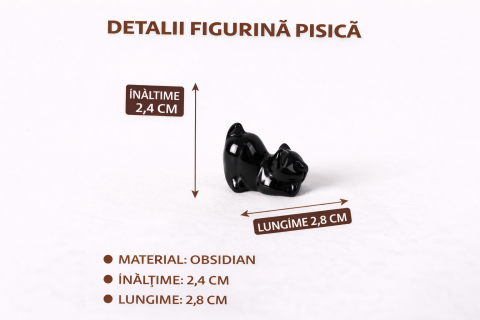 Pisicuta Alintata din Obsidian Negru – Talisman de Protectie si Intuitie [3]
