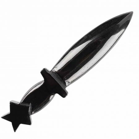 Figurina Pumnal din Obsidian Natural - Decor Elegant, Vindecare Reiki [0]