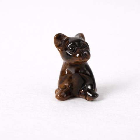 Cristale pentru zodii - Catel protector din Ochi de Tigru – Curaj, Loialitate si Energie de Protectie