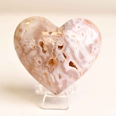 Vârfuri de Cristal - Inima din Agat Pruna – Liniste si iubire in forma pura