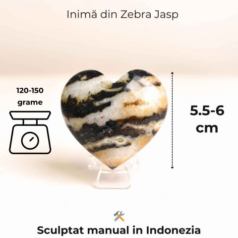 Inima din Zebra Jasp Indonezian – Echilibru si claritate emotionala [1]