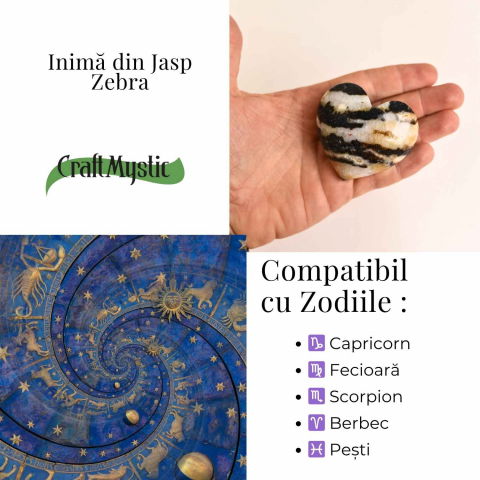 Inima din Zebra Jasp Indonezian – Echilibru si claritate emotionala [3]