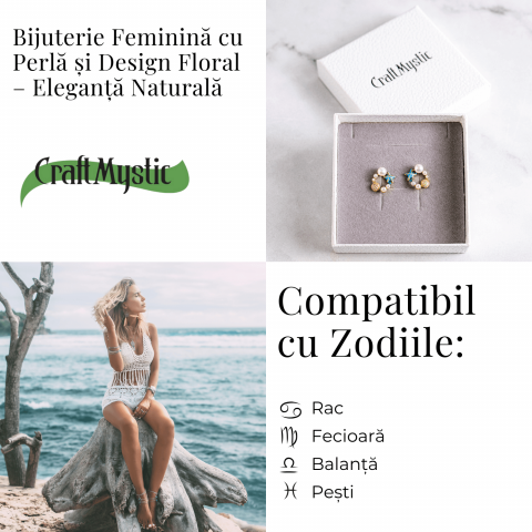 Spirit liber – Cercei Ocean cu perla naturala si detalii marine [4]