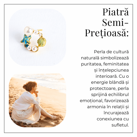 Spirit liber – Cercei Ocean cu perla naturala si detalii marine [5]