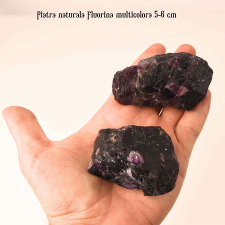 Fluorina Multicolora Bruta Naturala 7-8 cm - Cadoul Perfect pentru Meditatie, Decor si Colectionari - Piatra Semipretioasa pentru Vindecare si Echilibru [1]