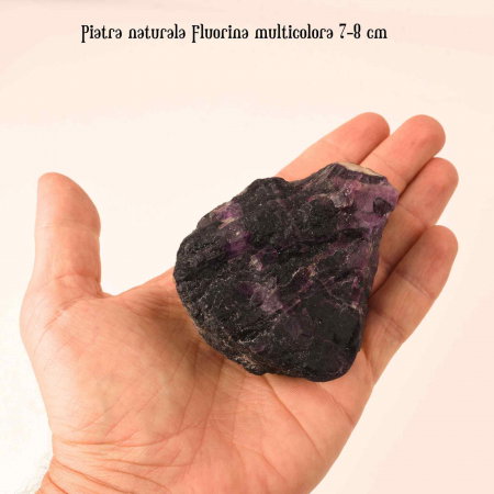 Fluorina Multicolora Bruta Naturala 7-8 cm - Cadoul Perfect pentru Meditatie, Decor si Colectionari - Piatra Semipretioasa pentru Vindecare si Echilibru [1]