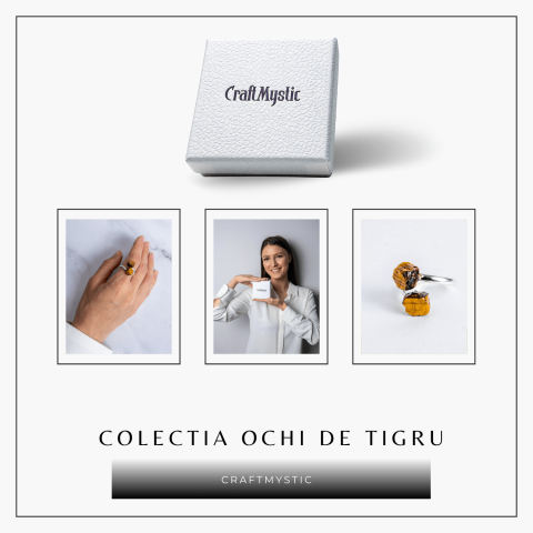 Protectie in fiecare zi – Inel dublu Ochi de tigru natural in forma bruta [6]