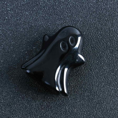 Figurina 3.5 cm in forma de fantoma din piatra semipretioasa Cuart Roz, sculptata manual [3]