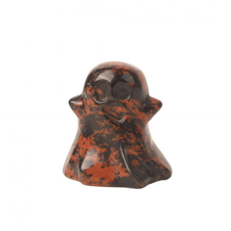 Figurina 3.5 cm in forma de fantoma din piatra semipretioasa Cuart Roz, sculptata manual