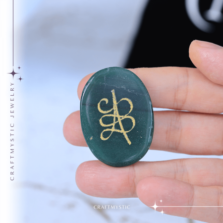 Moneda Zibu din Jad verde - Prosperitate si Noroc [8]