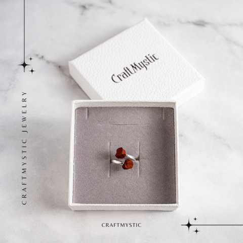 Inelul curajului – Dublu Jasp rosu pentru forta interioara si vitalitate [6]