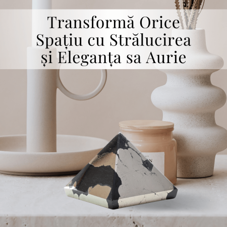 Piramida Sculptata Manual 60mm din Piatra Pirita Naturala [3]