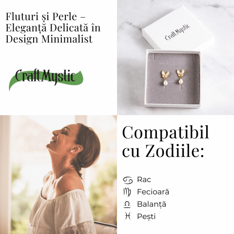Eleganta delicata – Cercei fluturi si perle [7]