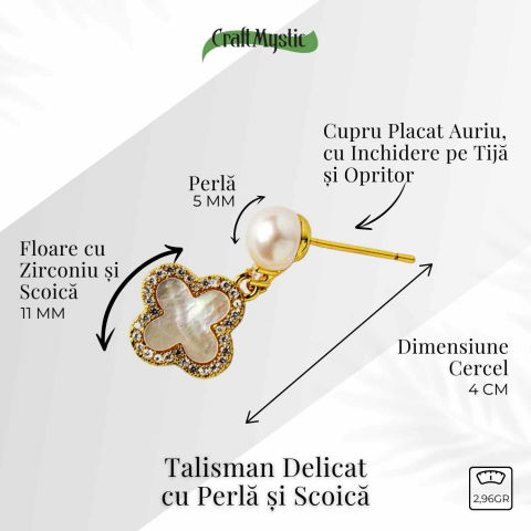 Talisman delicat cu perla si scoica – Cercei norocosi pentru fiecare zi [3]