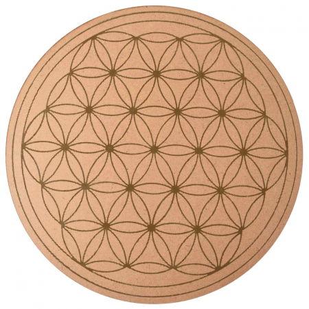 Grila din Placaj pentru Cristale cu Modelul Florii Vietii, Diametru 29 cm [0]