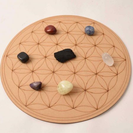 Grila de Cristale din MDF cu Simbolul Florii Vietii - 30 cm [2]