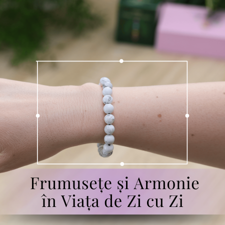 Bratara cu margele 8mm din pietre semipretioase naturale din turcoaz - Aduce echilibru [1]