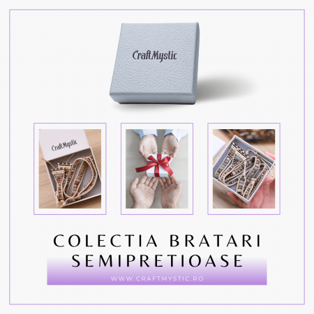 Bratara Boho cu Margele si Pietre Naturale, Compatibila Cureaua Apple Watch [2]